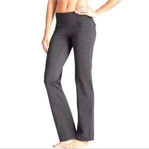 Athleta Fusion Flare Yoga Pants Women's Charcoal Medium Pants
